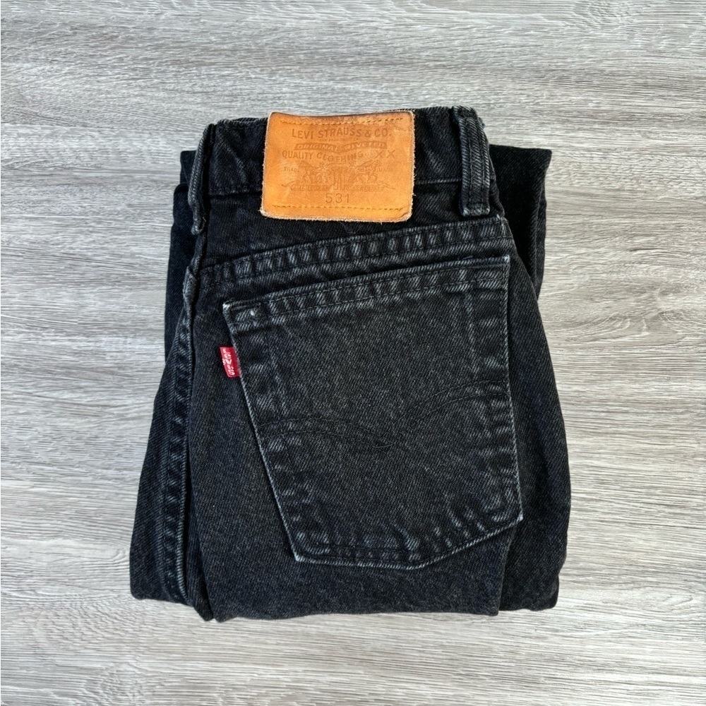 Levi's Vintage Black 531 High Waisted Jeans - Size 28